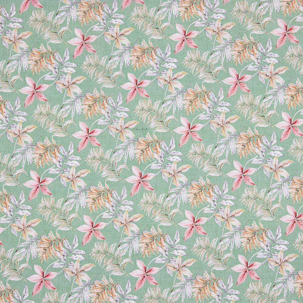 Popeline Algodão Tropical Verde Menta - Ribes y Casals