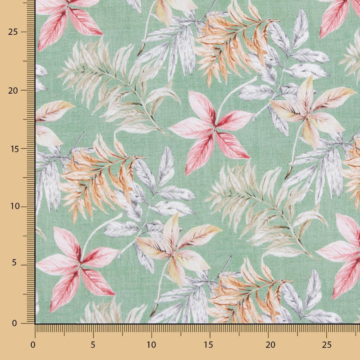 Popeline Algodão Tropical Verde Menta - Ribes y Casals