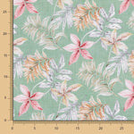 Popeline Algodão Tropical Verde Menta - Ribes y Casals