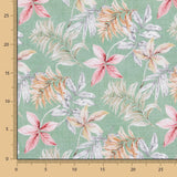 Popeline Algodão Tropical Verde Menta - Ribes y Casals