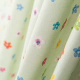 Algodão Popeline Flores Verde Claro - Ribes y Casals