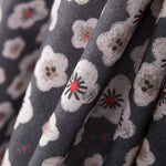 Algodão Popeline Flores Cinza Cinza - Ribes y Casals