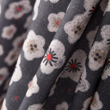 Algodão Popeline Flores Cinza Cinza - Ribes y Casals