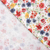 Popeline Flores Jardim Branco - Ribes y Casals