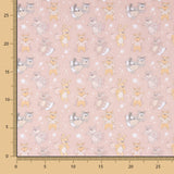 Popeline  Algodão Gato Capa Rosa - Ribes y Casals