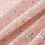 Popeline  Algodão Gato Capa Rosa - Ribes y Casals