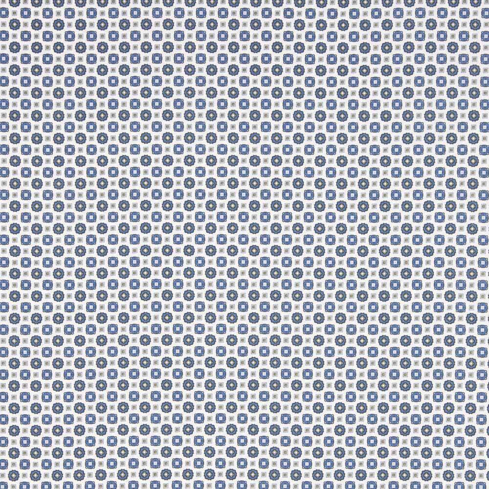 Popeline Flor Kubo Azul - Ribes y Casals