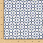 Popeline Flor Kubo Azul - Ribes y Casals