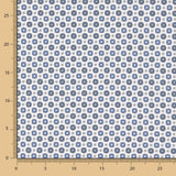 Popeline Flor Kubo Azul - Ribes y Casals