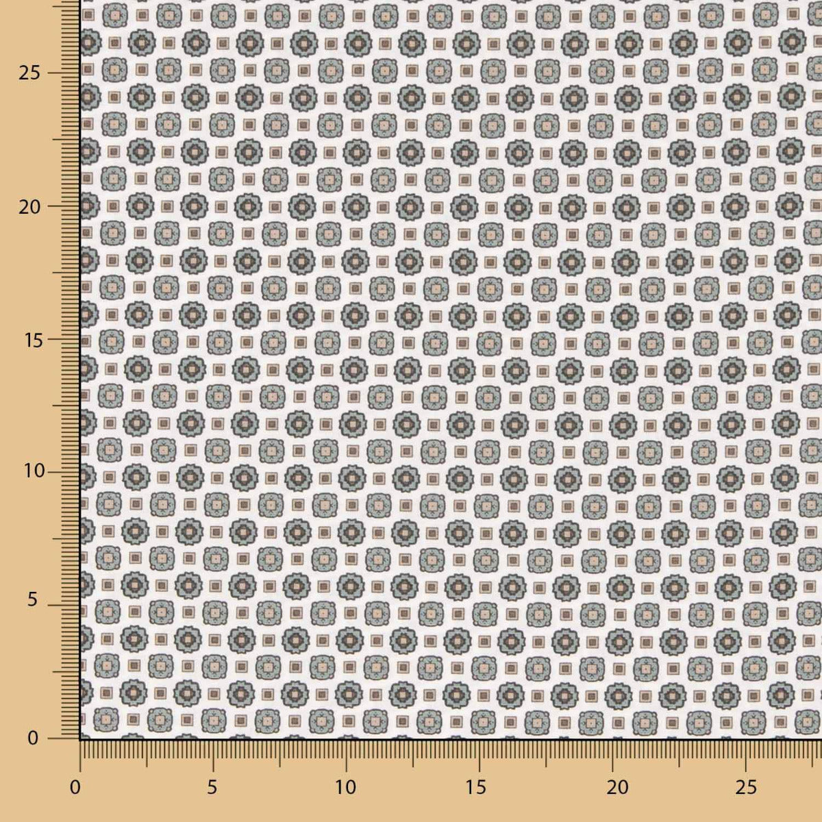 Popeline Flor Kubo Esverdeado - Ribes y Casals