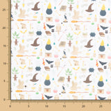 Popeline  Algodão Mágico Potter Branco - Ribes y Casals