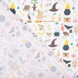 Popeline  Algodão Mágico Potter Branco - Ribes y Casals