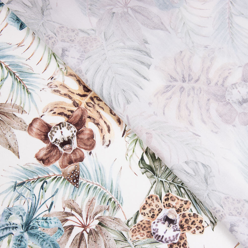 Popeline Algodão Flores África - Ribes y Casals