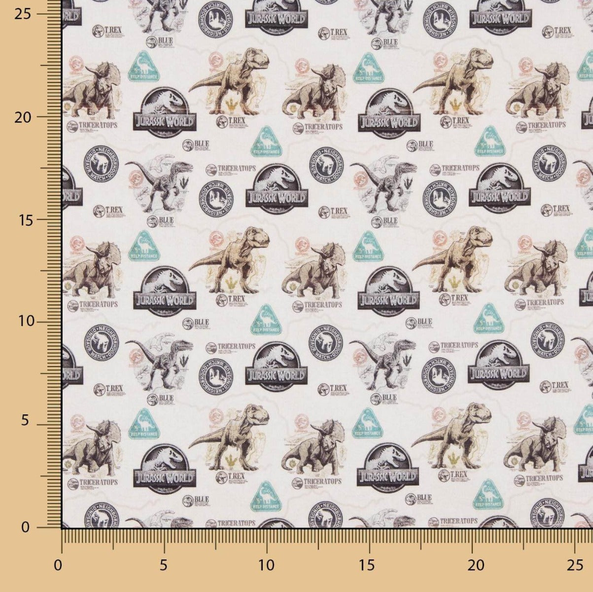 Popeline Licença Jurassic World - Ribes y Casals