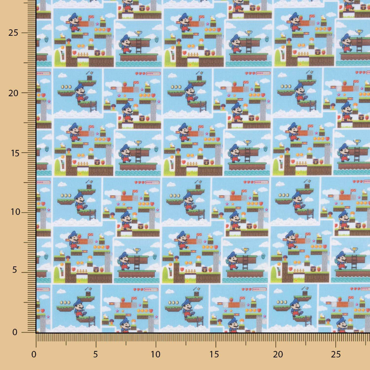 Popeline  Algodão Super Mario Azul - Ribes y Casals