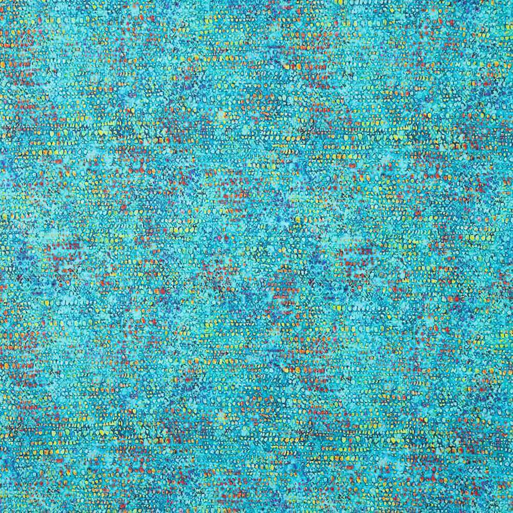 Patchwork Americano Batik Pontilhado Turquesa - Ribes y Casals