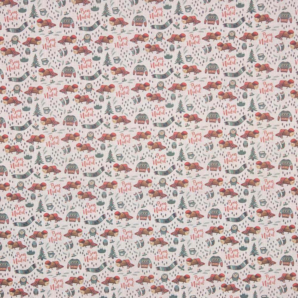 Popeline De Natal Bom Natal - Ribes y Casals