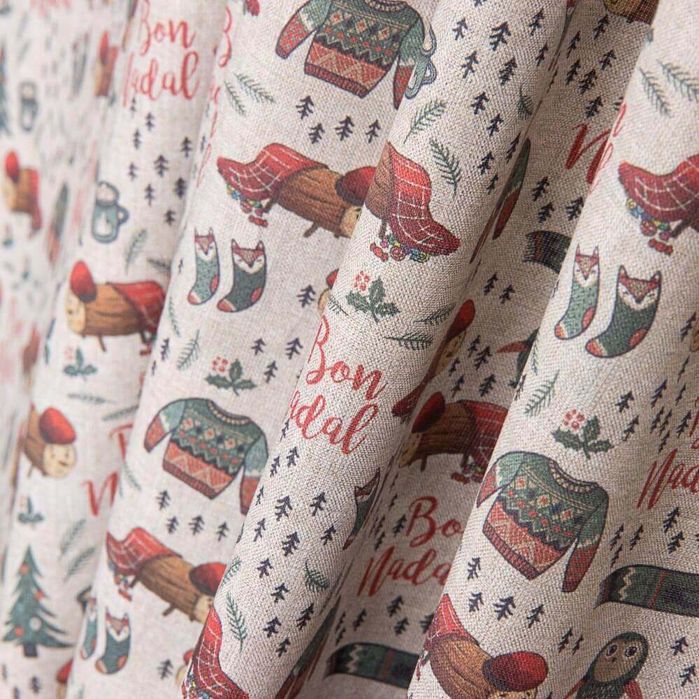 Popeline De Natal Bom Natal - Ribes y Casals