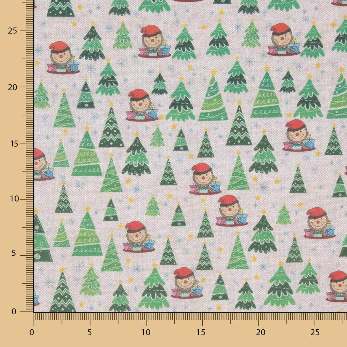 Popeline De Natal Cagatió Verde - Ribes y Casals