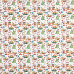 Popeline De Natal Desenhos Branco - Ribes y Casals