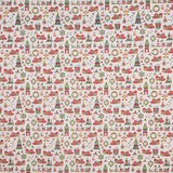 Popeline De Natal Desenhos Cinza - Ribes y Casals