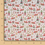 Popeline De Natal Desenhos Cinza - Ribes y Casals