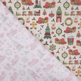 Popeline De Natal Desenhos Cinza - Ribes y Casals