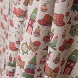 Popeline De Natal Desenhos Cinza - Ribes y Casals