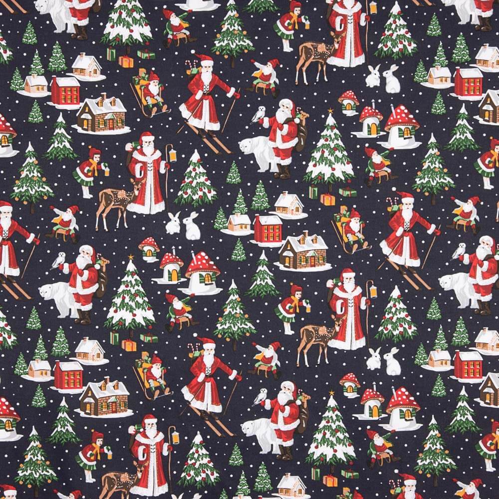 Popelín Navidad Papa Noel Marino - Ribes y Casals