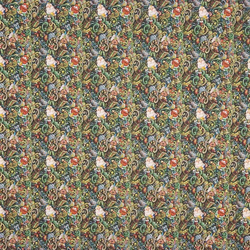 Popeline De Natal Estampado Reis Magos - Ribes y Casals