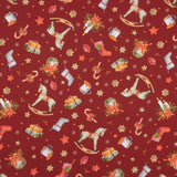 Popeline Natal Cavalo Bordô - Ribes y Casals