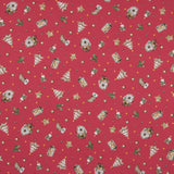 Popeline Natal Lanternas Vermelho - Ribes y Casals