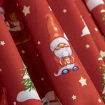 Popeline Natal Gnomos Vermelho - Ribes y Casals