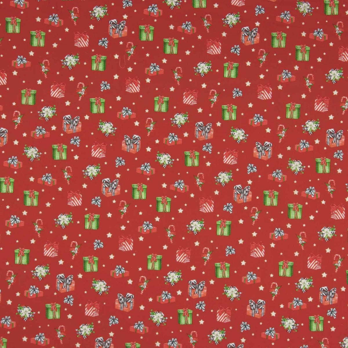 Popeline De Natal Presentes Vermelho - Ribes y Casals