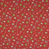 Popeline De Natal Presentes Vermelho - Ribes y Casals