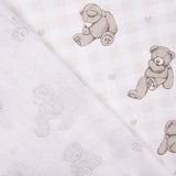 Popeline  Algodão Urso De Pelúcia Xadrez Bolinhas - Ribes y Casals