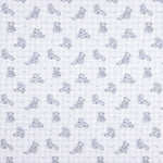 Popeline  Algodão Urso De Pelúcia Xadrez Azul - Ribes y Casals