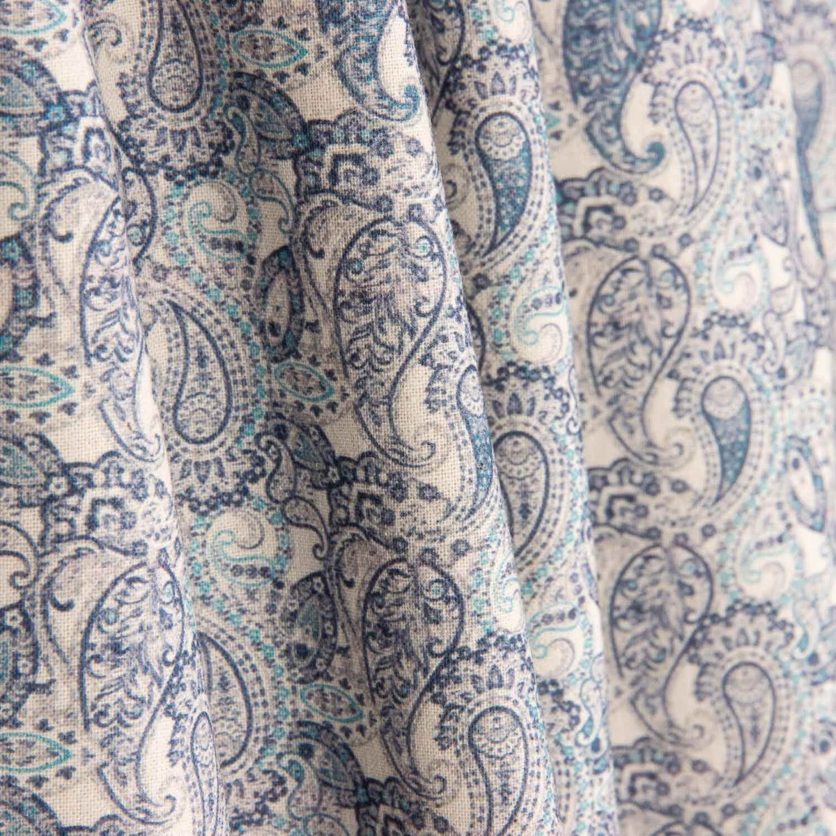 Popelín Paisley Vintage Azul - Ribes y Casals