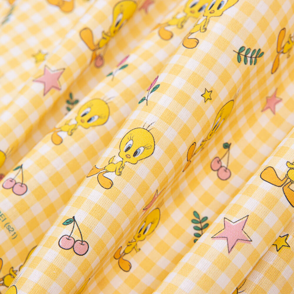 Popeline  Algodão Piu-Piu Amarelo - Ribes y Casals