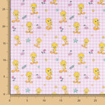 Popeline  Algodão Piu-Piu Rosa - Ribes y Casals