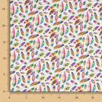 Popeline  Algodão Penas Coloridas - Ribes y Casals