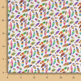 Popeline  Algodão Penas Coloridas - Ribes y Casals