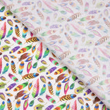 Popeline  Algodão Penas Coloridas - Ribes y Casals