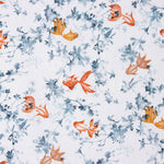 Popeline Algodão Peixe Koi Branco - Ribes y Casals