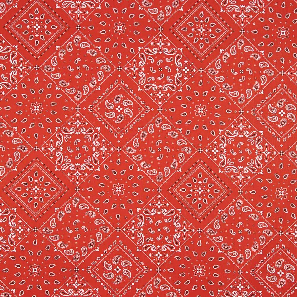 Popeline Algodão Bandana Vermelha Oeko-Tex® - Ribes y Casals