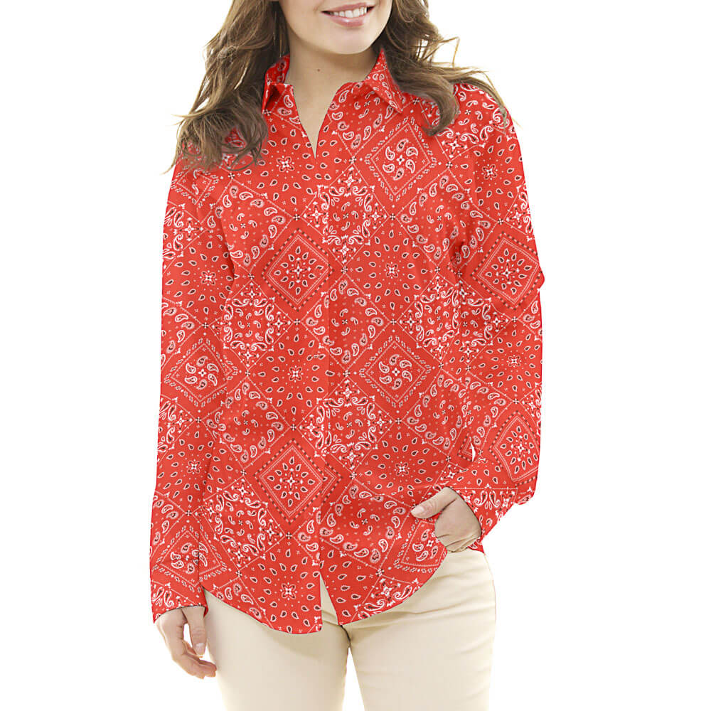 Popeline Algodão Bandana Vermelha Oeko-Tex® - Ribes y Casals