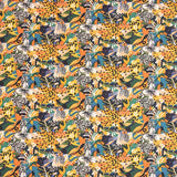 Popeline  Algodão Felino Multicolorido - Ribes y Casals