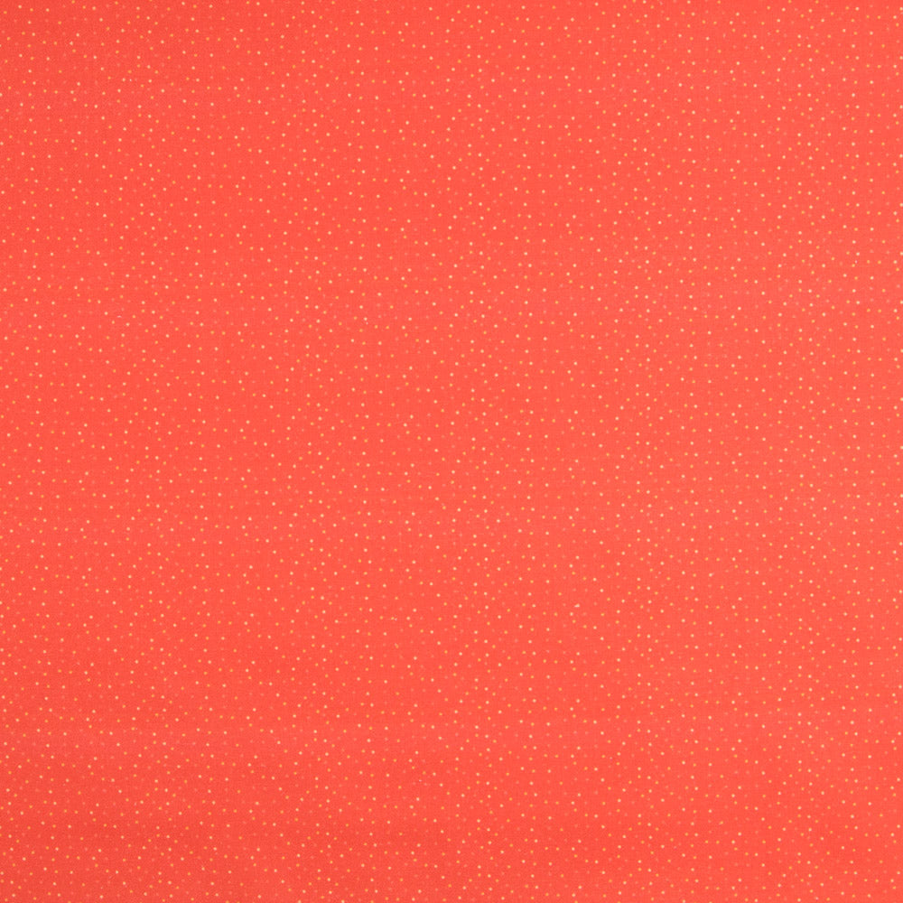 Algodão Popeline Bolinhas Laranja - Ribes y Casals