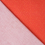 Algodão Popeline Bolinhas Laranja - Ribes y Casals