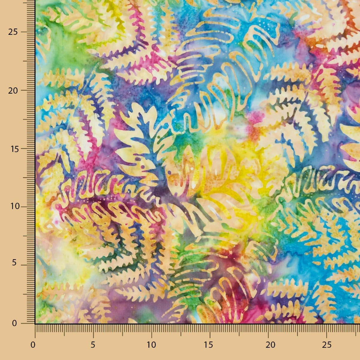 Batik Folhas Multicolorido Amarelo - Ribes y Casals